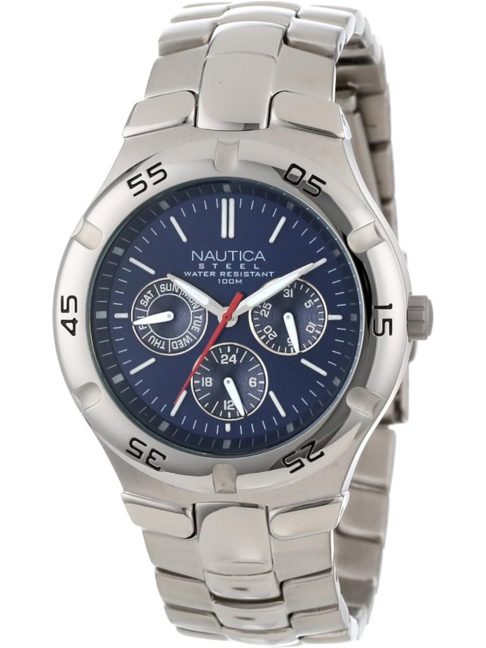 Stylish Men's Stainless Steel Multi-Function Round Watch - Water Resistant
